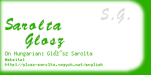 sarolta glosz business card